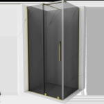 Mexen Velar плъзгаща се душ кабина 130 x 80 см, графит, златна - 871-130-080-41-50 (871-130-080-41-50)
