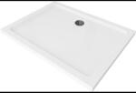 Mexen Flat правоъгълна душ кабина slim 140 x 90 cm, бял, черен сифон - 40109014B (40109014B)
