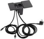 ASA VersaPad 1x elektromos dugaszoló aljzat 1xUSB, 1xRJ45 fekete ASA 229468 (229468)