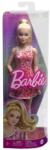 Mattel Barbie Papusa Barbie Fashionista Blonda Cu Parul Prins In Coada Si Rochie Cu Floricele (MTHJT02) - ookee Papusa Barbie