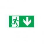  munkavédelmi tábla utánvilágító 300x150 menekülési út le jobb