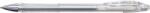 PENAC Pix cu gel PENAC FX-3 Metalic, 0.8mm, con metalic, corp transparent - scriere argintiu metalizat (P-BA1603-14F) - forit