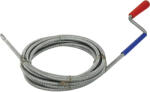 Extol Curățător pentru țevi de scurgere, 5m, diametru 6mm, cu forță de înfășurare manuală, cu cuie de curățare, (răsucite din sârmă de 1, 9mm)