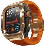 ShellBox Husa pentru Apple Watch 4 / 5 / 6 / SE (44mm) + Curea - ShellBox Waterproof IP68 - Rose Gold (KF2336944) - pcone