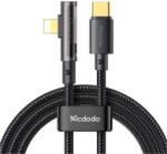 Mcdodo CA-3390 USB-C - Lightning 90 fokos kábel 36W 1.2m (fekete) (CA-3390)