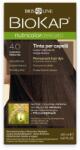 BioKap Nutricolor Delicato Permanent Hair Color 140 ml Vopsea fără de amoniac 4.0 Natural Brown