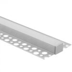Ecolight Felületre szerelhető alumínium profil LED-hez KARTON/GIPS kártyákhoz 1m Opal diffúzorral és Ecolight végzárókkal (ECOPRO0305M)