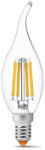Videx E14 C35 LED izzó 6W = 60W 806lm 4000K semleges izzószál 360° VIDEX (VIDLED1315)