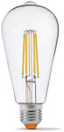 Videx E27 ST64 LED izzó 6W = 50W 630lm 4000K semleges izzószál, 360°-ban szabályozható VIDEX (VIDLED1105)