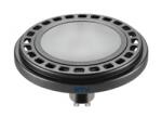GTV LD-ES11101-40 LED izzó, AR111/ES111, 12W, 12xPOWER LED, GU10, 850 lm, AC220-240V, 50-60Hz, sugárzási szög 120°, 104 mA, semleges fehér, fekete ház, tejszerű burkolat, h=65 mm (LD-ES11101-40)