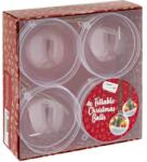 Grafix Set 4 ornamente brad transparente personalizabile 8 cm Grafix GR1006KGE - shop-doa Decoratiune camera copii
