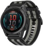  CANVAS Cserélhető szíj Garmin Fenix E 47mm-es szürke-fekete