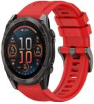  SILICONE Cserélhető szíj Garmin Fenix 8 47mm piroshoz