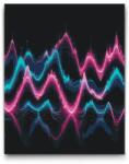  Festés számok szerint - Zenei hullámok Méret: 40x50cm, Keretezés: Keret nélkül (csak a vászon)