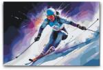  Festés számok szerint - Alpesi síelés Méret: 40x60cm, Keretezés: Kartonlemezen