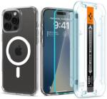 Spigen Ultra Hybrid MagSafe, бял + пакет Glass tR EZ Fit - iPhone 6, 9" 2024 (ACS08141)