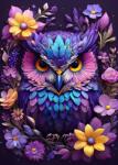 Bluebird Puzzle - Puzzle Flowers and Owl - 300 piese