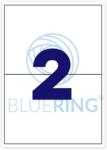 Bluering Etikett címke, 210x148mm, 100 lap, 2 címke/lap Bluering® (BRET112) - irodasziget