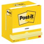 3M Notite adezive Post-it Canary yellow, 76x127 mm 100 file/set, 3M 7100290165