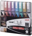 uni PWE-5M 8 db-os metál folyékony kréta készlet (2UPWE5M8DBMETAL) - officedepot
