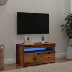 vidaXL antik fa színű szerelt fa TV-szekrény LED-ekkel 75x35x40 cm (856315)
