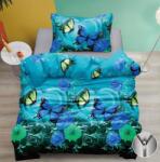  KÉK ÉS ZÖLD PILLANGÓ pamut ágyneműhuzat kék Ágyneműhuzat mérete: 70 x 90 cm | 140 x 200 cm