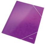 Leitz Mapa carton cu elastic A4 mov metalizat Leitz WOW (ESS39820062) - dacris