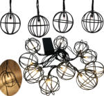 Goldlux (Polux) Elemes LED Garden Garland 2, 1 m, 2xAA VIBORG elemmel működik, fekete GOLDLUX (Polux) (SANLA12020)