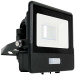 V-TAC LED reflektor 10W 735lm 6500K IP65 Fekete tompa, mozgásérzékelővel és CUT-OFF funkcióval Samsung Chip VT-118S-B V-TAC (VTACLE7066)