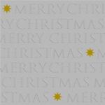 PPD Christmas letters silver dombornyomott papírszalvéta 33x33cm, 20db-os - szep-otthon