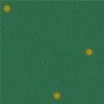 PPD Christmas letters green dombornyomott papírszalvéta 33x33cm, 20db-os - szep-otthon