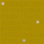 PPD Christmas letters gold dombornyomott papírszalvéta 33x33cm, 20db-os - szep-otthon