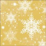 Ambiente Snowflakes gold papírszalvéta 33x33cm, 20db-os