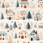 Takoy Prémium pamut Takoy karácsonyi pasztell házikók