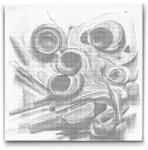  PontPöttyöző - Absztrakt akvarell 3 Méret: 50x50cm, Keretezés: Kartonlemezen, Szín: Zöld