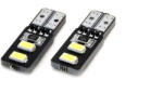  LED izzó pár CANBUS 4SMD 5730 T10 (W5W) Fehér (01630)
