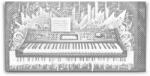  PontPöttyöző - Színes billentyűk Méret: 40x80cm, Keretezés: Keret nélkül (csak a vászon), Szín: Zöld