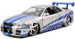 JADA Mașinuță Nissan Skyline GT-R 2002 Fast & Furious Jada din metal cu părți care se deschid lungime de 19 cm 1: 24 (JA3203044)