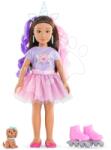 Corolle Papusa Luna Unicorn Set Girls Corolle cu păr lung brunet, 28 cm, 4 accesorii, de la 4 ani (CO600250) Papusa
