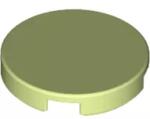 LEGO® 14769c158 - LEGO sárgászöld csempe 2 x 2 méretű, kerek, alján bütyök foglalattal (14769c158)