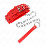 Kink Collar with Leash Red