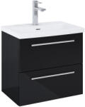 Roca Kwadro szekrény 60x38.4x53 cm mosdókagyló alá akasztható fekete A857969351 (A857969351)