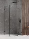NEW TRENDY Avexa Black zuhanykabin 90x90 cm négyzet fekete matt/átlátszó üveg EXK-1577 (EXK1577)