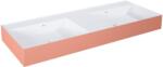 Elita Level mosdótál 120.5x45.5 cm négyszögletes klasszikus-dupla fehér-rózsaszín matt RE041461246020 (RE041461246020)