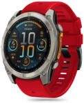 Tech-Protect Garmin Fenix 5X / 5X Plus / 6X / 6X Pro / 7X / 8 (51 mm) Szíj - Tech-Protect Silicone Line - Piros (WR-181508)