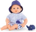 Corolle Játékbaba fürdéshez Baby Bath Marin Mon Premiere Poupon Corolle kék pislogó szemekkel és bálnával 30 cm 18 hó-tól (CO100670)