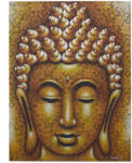 Ancient Wisdom Buddha festmény - arany, brokát hatás - 60x80 cm (BAP-05)