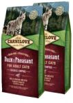 CARNILOVE Cat Adult Duck & Pheasant Hairball Control - Kacsa és Fácán Hússal 2x6kg