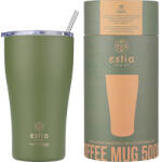 Estia Home Art Coffee Mug Save The Aegean Reciclabil Pahar Termos Oțel inoxidabil Fără BPA 500ml Forest Spirit cu Pai 01-23140 (01-23140)