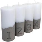 České svíčky Set lumânări de Advent cu numere - cilindru 4 buc